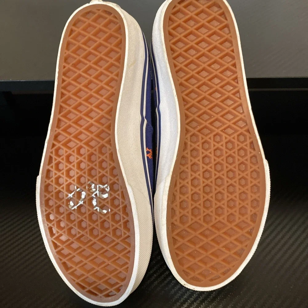 VANS x NY Mets Authentic Shoes  Navy/orange BASEBALL Size‎ Youth 3